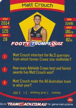 2021 Team Coach AFL #64 Matt Crouch Back